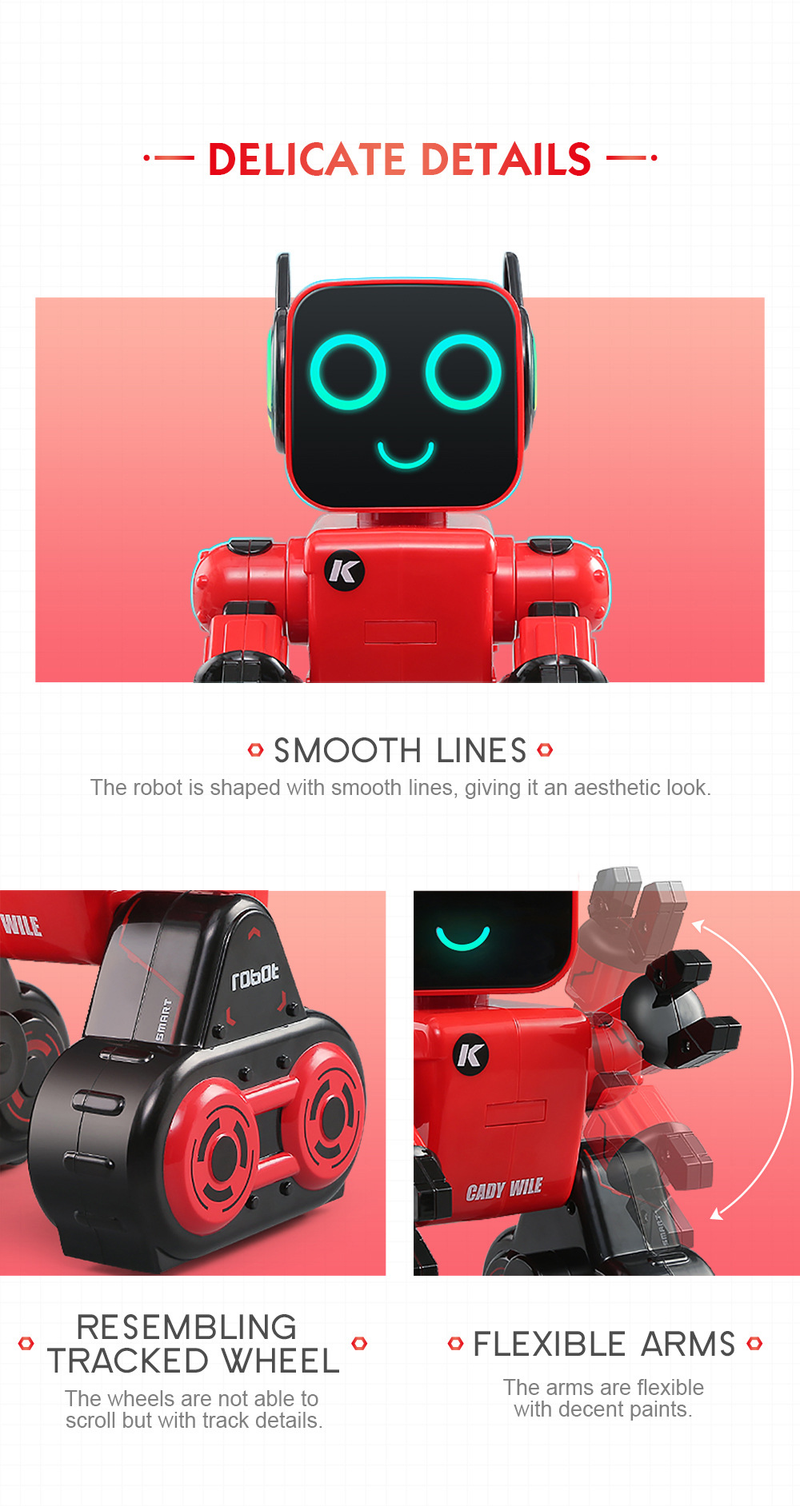 Robot RC Robot telecomandato intelligente per bambini R4 Macchina per cantare e ballare Programmazione per raccontare storie_voghion.com