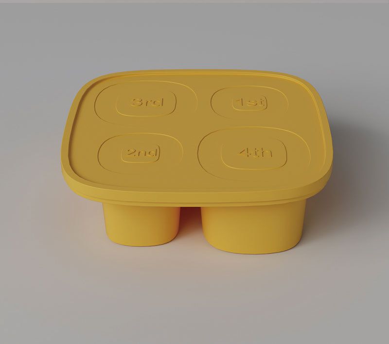 Ice Tray Mold 4 Grid Silicone Easy To Release Water Cup Ice Mold Ice Tray_voghion.com