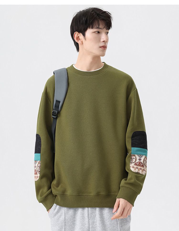 Kapuzenpullover und Herbstmode, vielseitige Frühlingskleidung für Herren, lockeres, fettes, langärmeliges T-Shirt in Übergröße_voghion.com