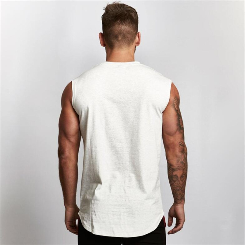T-shirt senza maniche per sport estivi da uomo Bodybuilding Fitness Superman Canotta attillata in puro cotone Abbigliamento da allenamento per la corsa_voghion.com