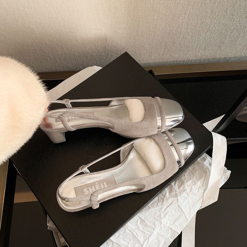 Lo stesso teatro dell'opera islandese di Su Yin~Piccoli sandali profumati con tacco spesso con aria antivento da donna_voghion.com