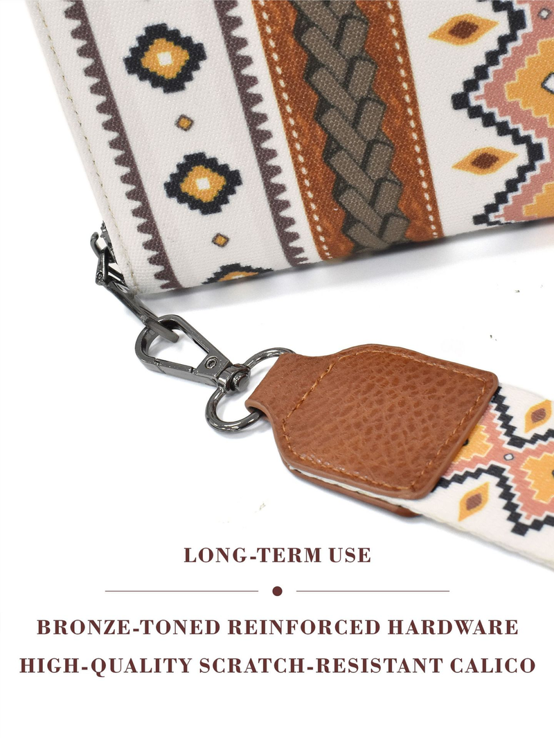 Portfel Western Wristlet Bohemian Aztec Credit Card Holder Portfel Clutch Torba na ramię dla kobiet_voghion.com