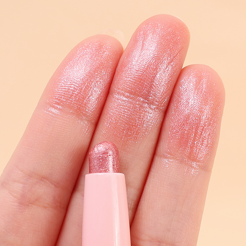Pink 1PC Pearlescent Eyeshadow Pencil Waterproof Long Lasting Glitter Shimmer Eye Shadow Pen Highlighter S_voghion.com