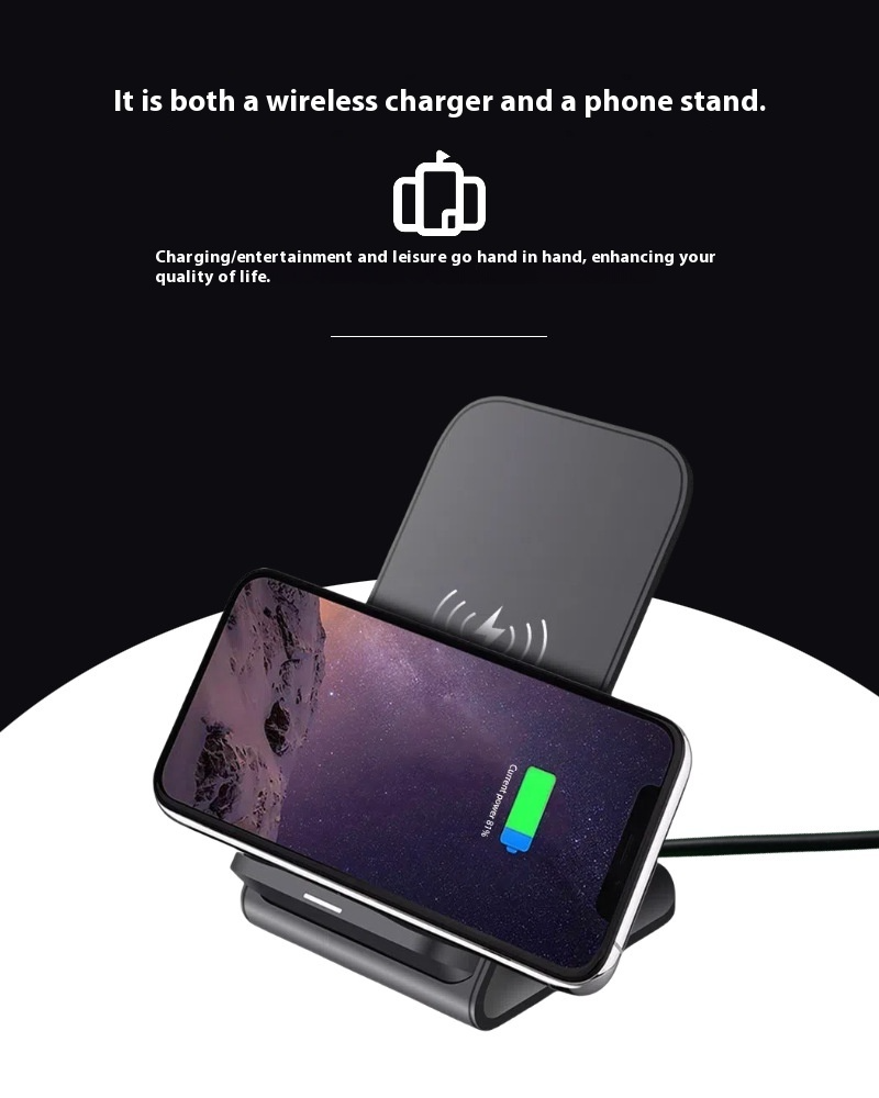 Chargeur sans fil Qi 15 W/50 W pour iPhone 17/16/15/15 Pro/15 Pro Max/14/13/12/11/Samsung S24/S23/S22/S9, station de charge rapide_voghion.com