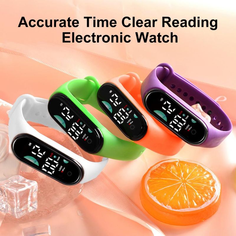 Kids Electronic Sports Waterproof Wrist Large Font Screen LED Display Luminous Auto Date Full Calendar Digital Watch_voghion.com