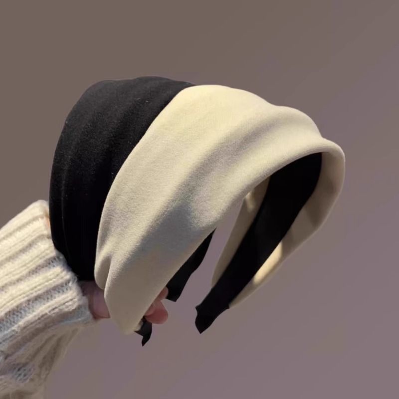 Light High-End Wide Fashionable Elegant Simple Wo's Headband Versatile Solid Color Sweet Hair Accessory For_voghion.com