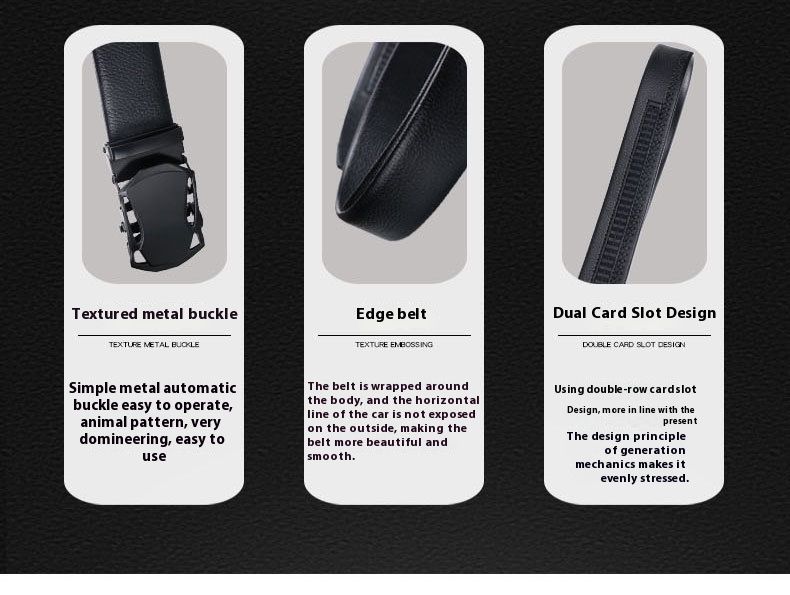 Neuer heißer Verkauf Gürtel Heißer Verkauf Schwarz Sport Auto Automatische Schnalle Herren Gürtel Gewickelt Rand Gürtel Kopf Temperament Vielseitig_voghion.com