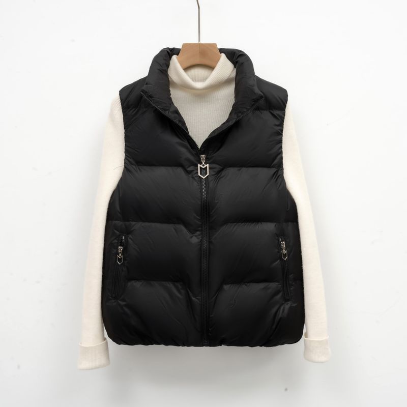 Gilet d'hiver Sisi coupe ample taille unique style coréen col montant pour femme nouvelle doudoune simple_voghion.com