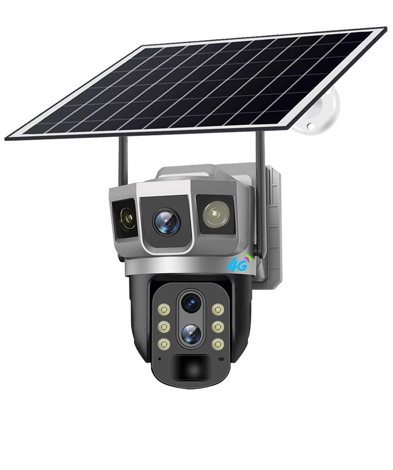 3-in-1 Solar Security Camera - 4G LTE, Waterproof, Night Vision, Outdoor Wireless Monitoring_voghion.com