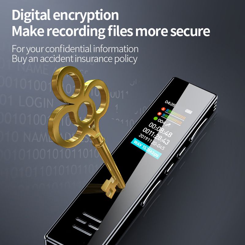 Grabadora de voz digital con reducción de ruido inteligente y tres micrófonos sensibles para conferencias, reuniones y clases, 16 GB_voghion.com