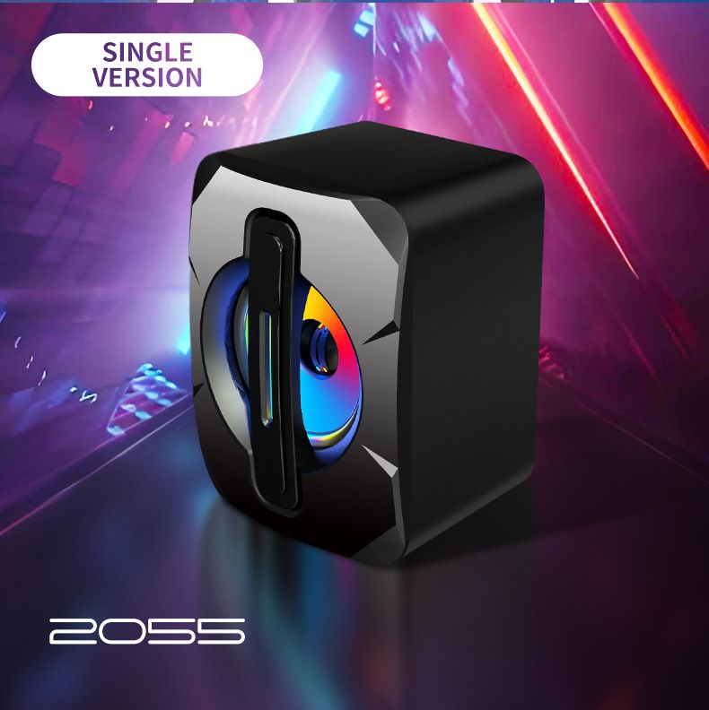 Mini Subwoofer'lı RGB LED USB Bilgisayar Hoparlörleri - PC ve Dizüstü Bilgisayar İçin Kompakt Masaüstü Ses Sistemi_voghion.com
