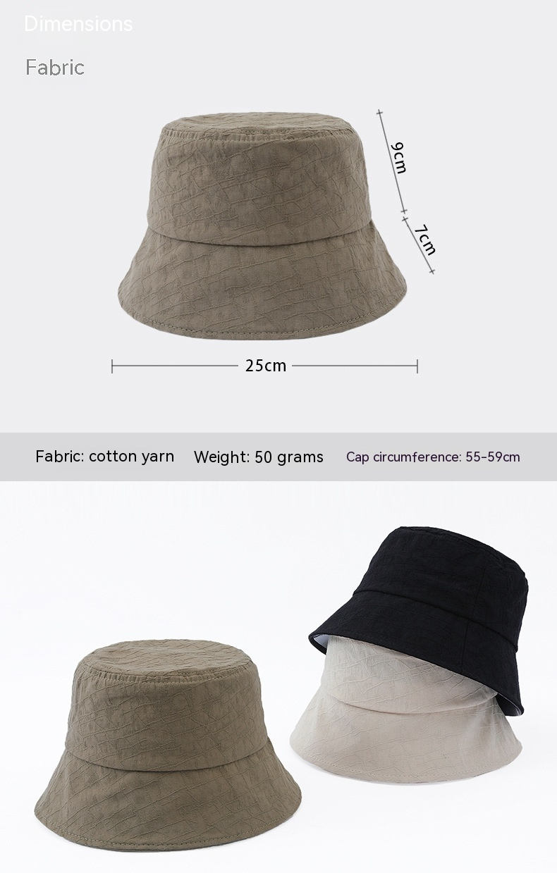 Dünner Fischerhut für Frühling und Sommer, Sonnenschutz-Beckenhut für Herren und Damen im Freien, einfarbiger Sonnenschutzhut für Erwachsene, atmungsaktiver, lässiger Eimerhut_voghion.com