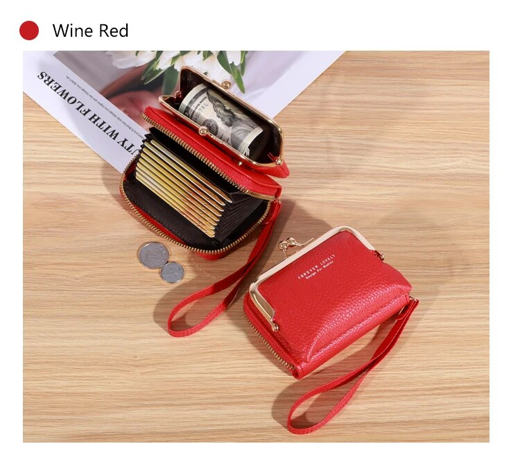 PU Women's Wallet Coin Wallet Brand Designer Women's Leather Wallet Mini Women's Wallet Coin Pocket_voghion.com