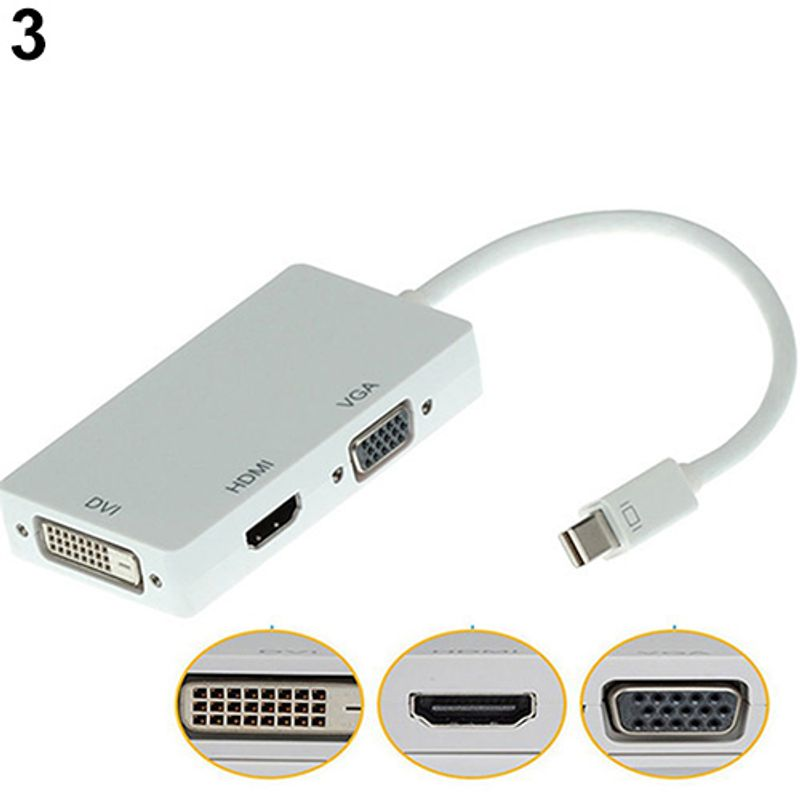 Xinweiqing – câble adaptateur convertisseur DVI Mini DisplayPort DP vers VGA, compatible HDMI, pour Appl-e Book_voghion.com