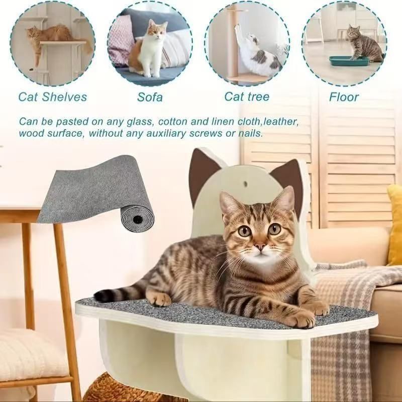 Protector de sofá antiarañazos, autoadhesivo, recortable, para muebles, resistente al desgaste, adhesivo protector de pared con diseño de gato_voghion.com