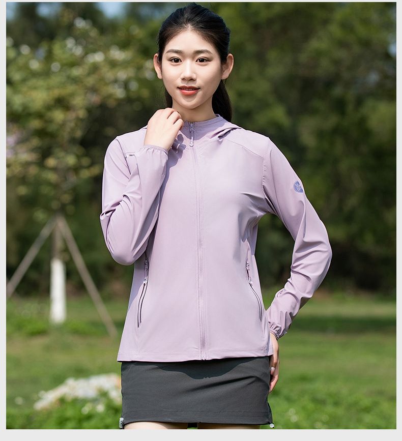 Felpa con cappuccio leggera con protezione solare - Maglia con filtro UV UPF 50+, traspirante, a maniche lunghe, per attività all'aperto e sport estivi (vestibilità ampia)_voghion.com