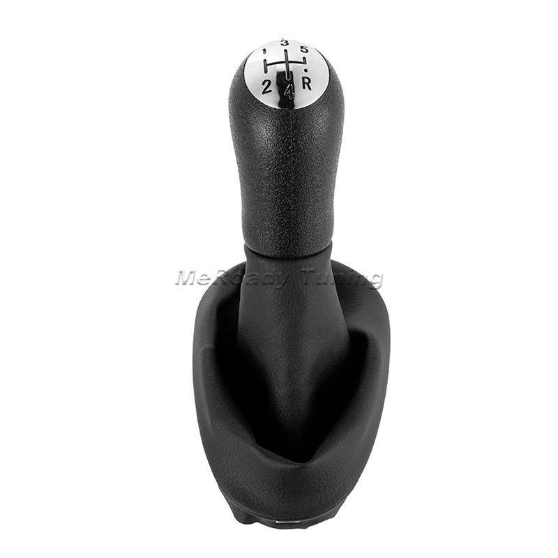 Leather 5 Speed Gear Shift Knob Handle Lever Boot Cover Case for Renault Clio Megane 2 Kangoo Dacia Logan Stepway 2015_voghion.com