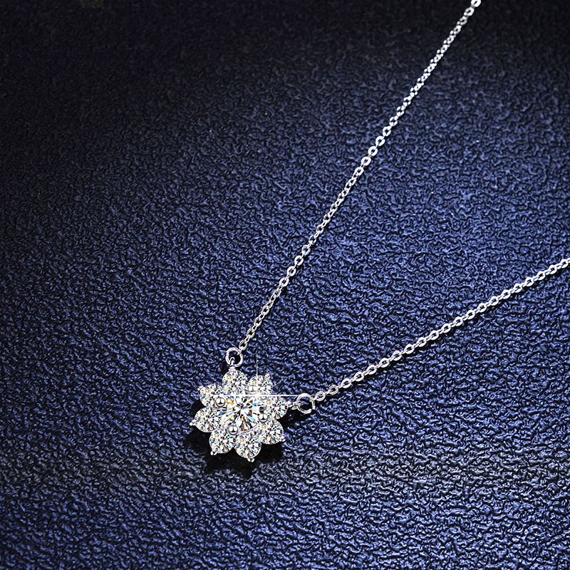 Tancise Luxus-Persönlichkeits-Silber-Moissanit-Anhänger-Halskette für Damen, klassisches Tide-Party-Geschenk_voghion.com