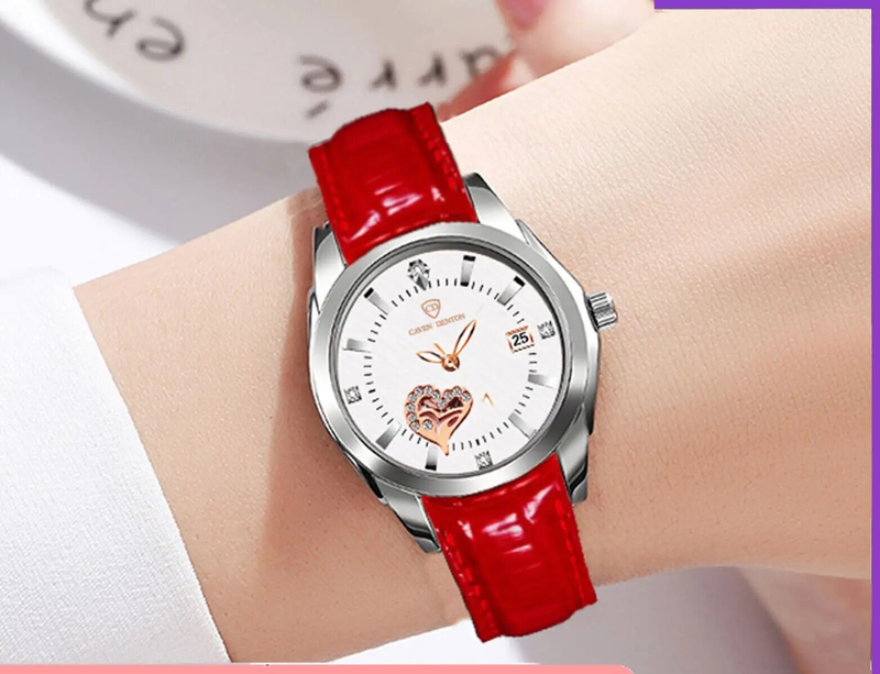 Reloj de cuarzo con calendario estilo cinturón para mujer luminoso de aleación_voghion.com