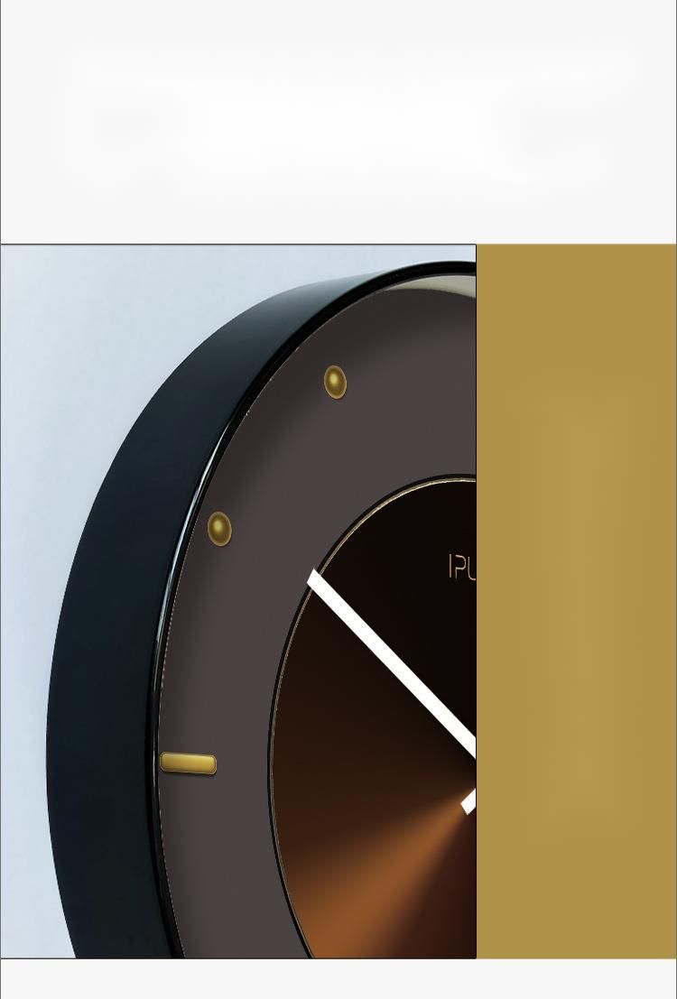 Yipula 7075 Luxury Living Room Modern Simple Elegant Creative Home Wall Clock_voghion.com