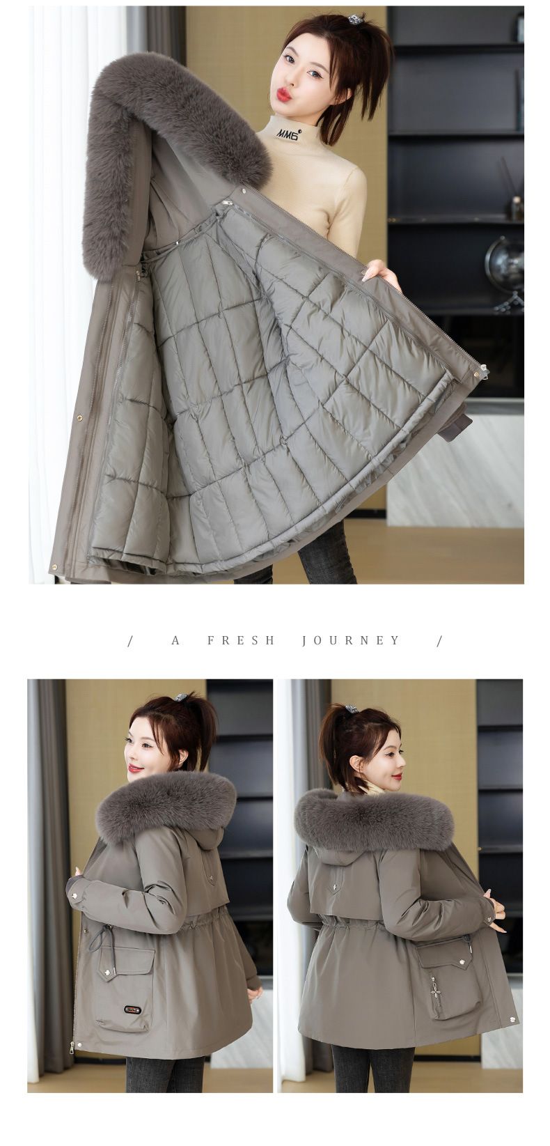 24 scuole superano i nuovi vestiti anti-stagione delle donne, giacca interna in cotone staccabile, cappotto invernale spesso all'ingrosso_voghion.com