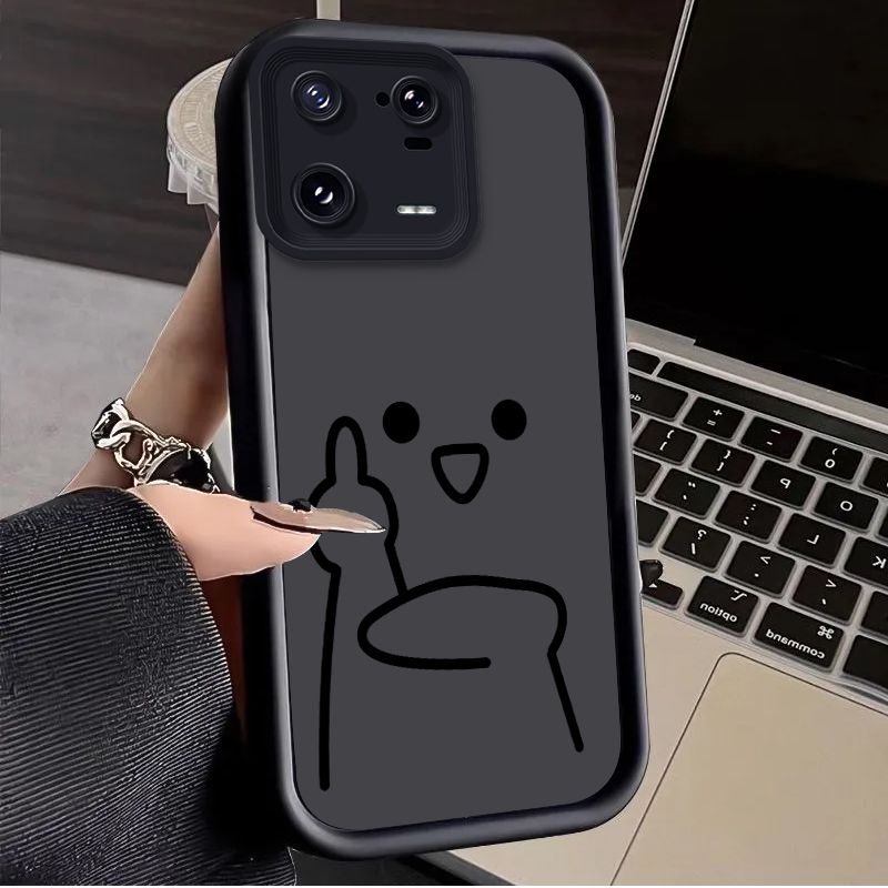 Coque en silicone souple pour Xiaomi Mi 14, 13, 13T, 12, 12T, 11, 11T Pro Lite, 12X, 12S, POCO F6, F5, X5, X3, NFC, motif drôle de petites personnes_voghion.com