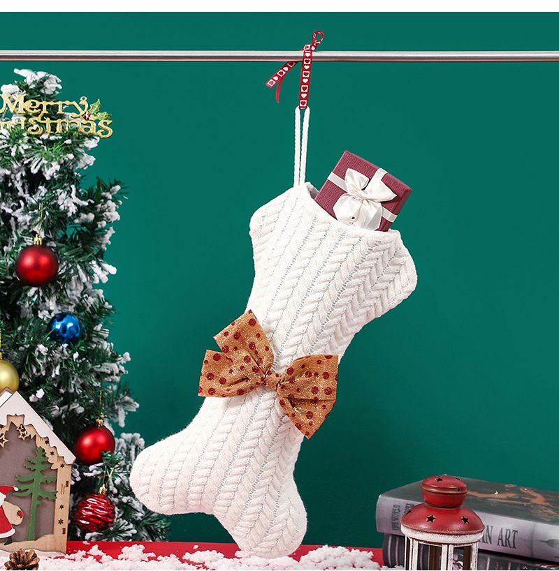 2023 Christmas Decorations Knitted Wool Hanging Ornaments Gift Bag Christmas Stocking Christmas Pendant Large Gift Bag_voghion.com