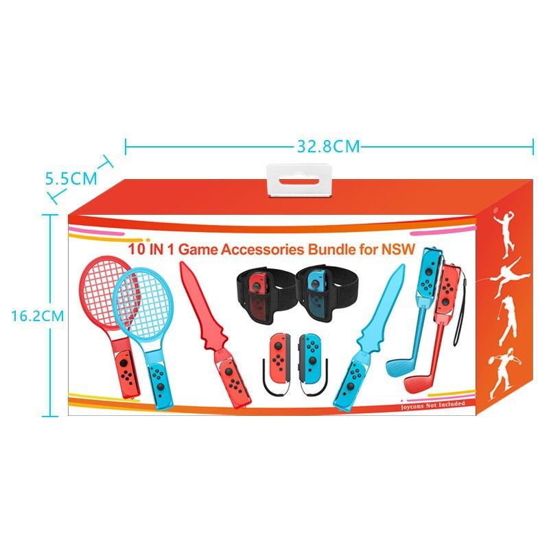 Switch Motion Sensing NS Sports 10-in-1 Lenkrad Tennisschläger Schwert Combo Spielset_voghion.com