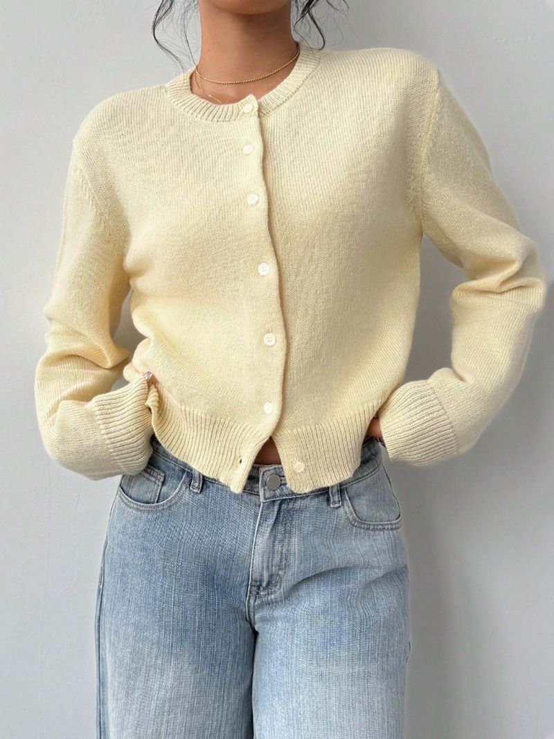 Cardigan feminino de malha macia – Blusa grande de manga comprida com frente aberta, ajuste confortável e elegante_voghion.com