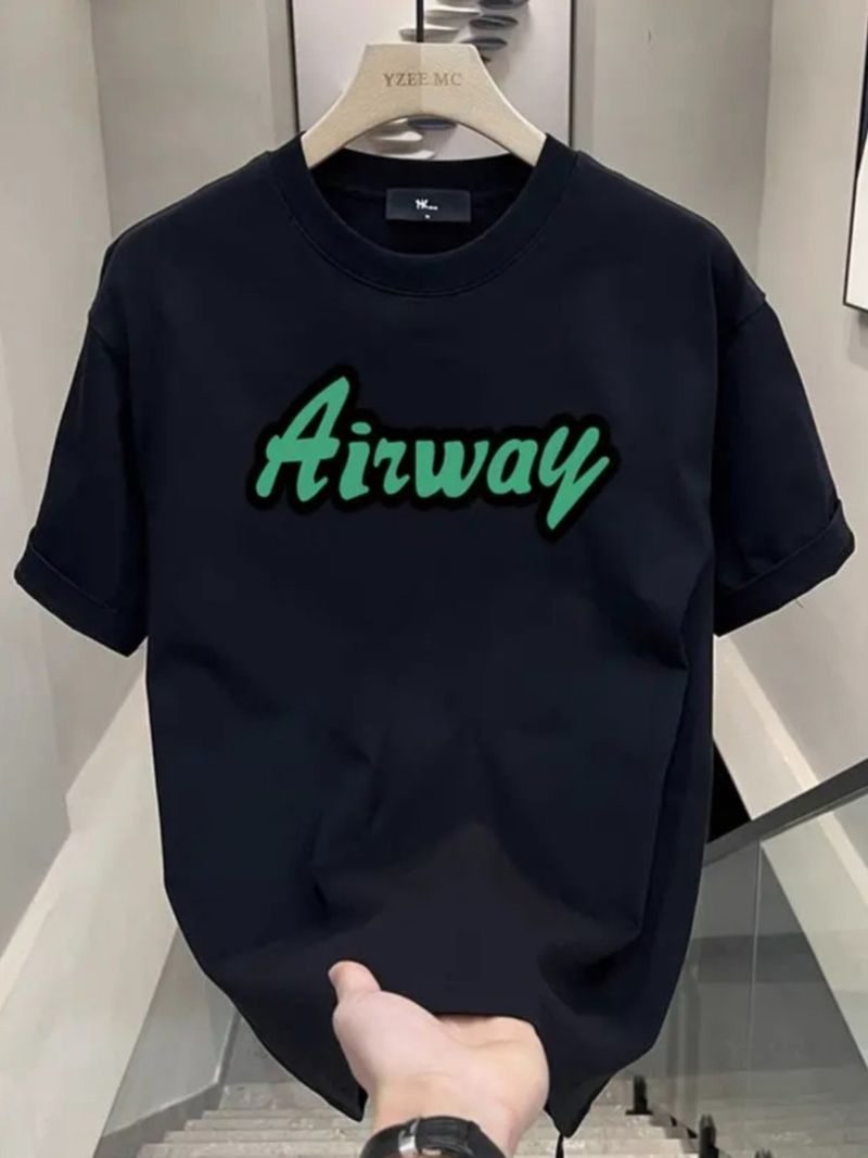 T Shirt Trendy Marka Yüksek Son Kısa Kollu Erkek Yaz 2025 Yeni Ins Gevşek Ağır Yuvarlak Yaka Saf Pamuk Yakışıklı Üst T Shirt_voghion.com
