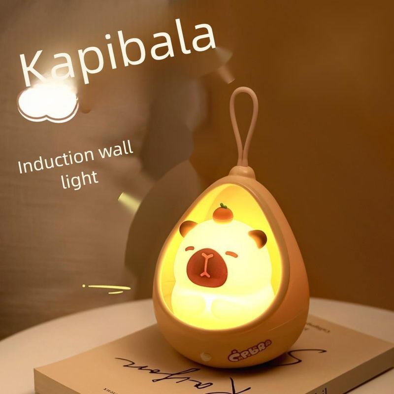 Luce notturna Kapibara - Sensore di movimento intelligente a LED, compagno di sonno per la camera da letto, simpatica idea regalo_voghion.com