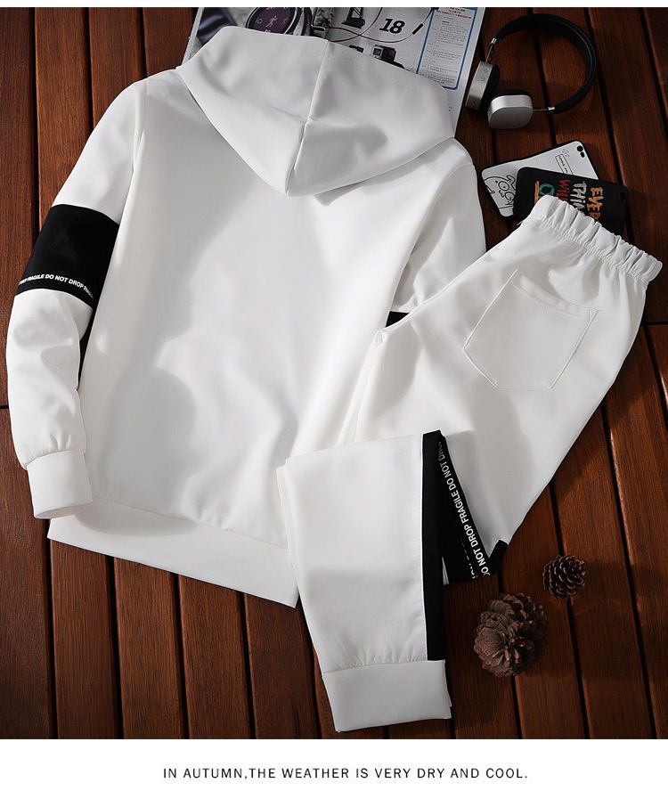 Men's Clothing New Spring And Autumn Casual Suit Men's Hooded Pullover Sweatshirt Student Class Uniform Complete Set Of Sweatpants_voghion.com