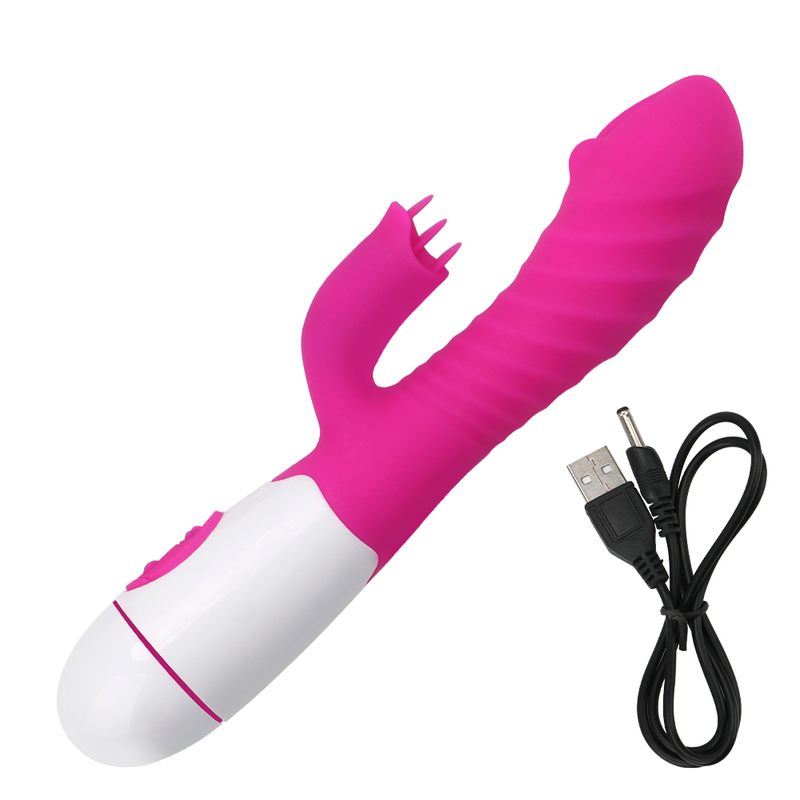 Stimulator G-Punkt Klitoris Kaninchen Vibrator Nippel Anus Massage 30 Frequenz Zunge Lecken Vibrator_voghion.com