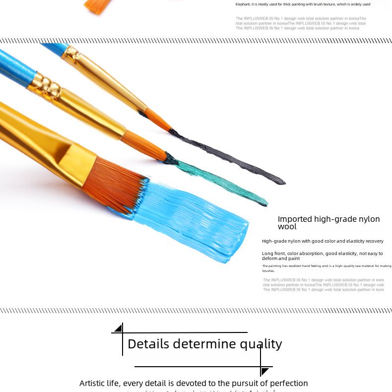 Factory, wholesale 10 Pack Blue Rod nylon wool multi-functional Gouxie pen gouache water color oil painting pen set_voghion.com