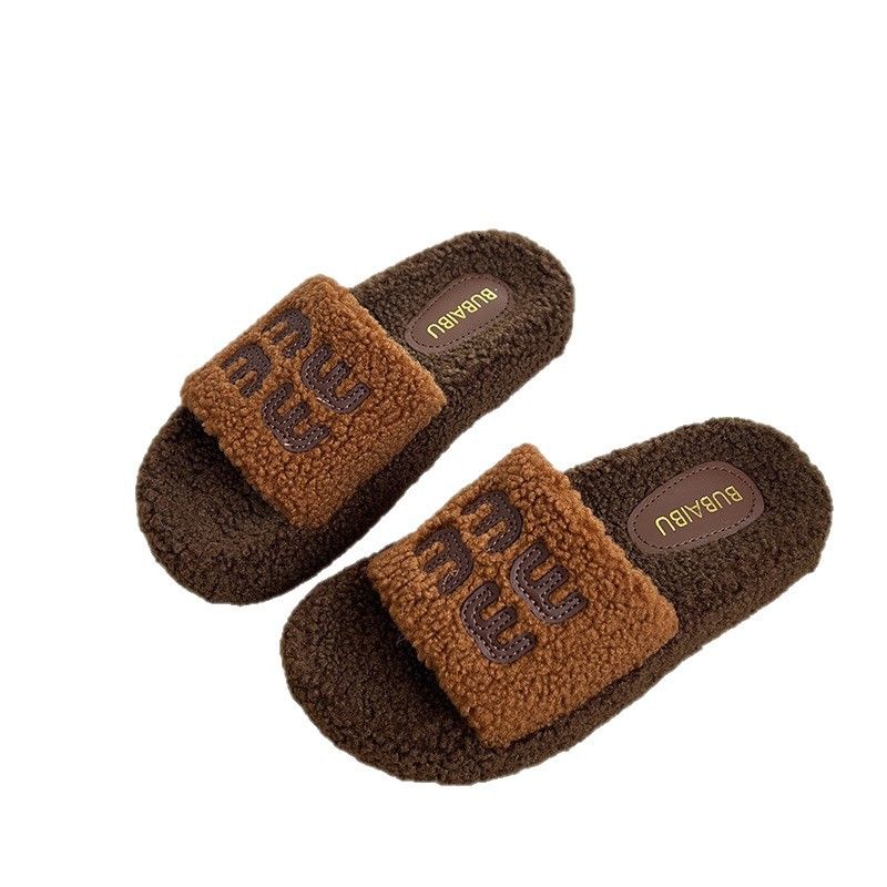 Morbide per le donne, nuovo stile autunnale, moda con lettere, abbigliamento di alta qualità per la casa e per l'esterno, pantofole invernali in cotone_voghion.com