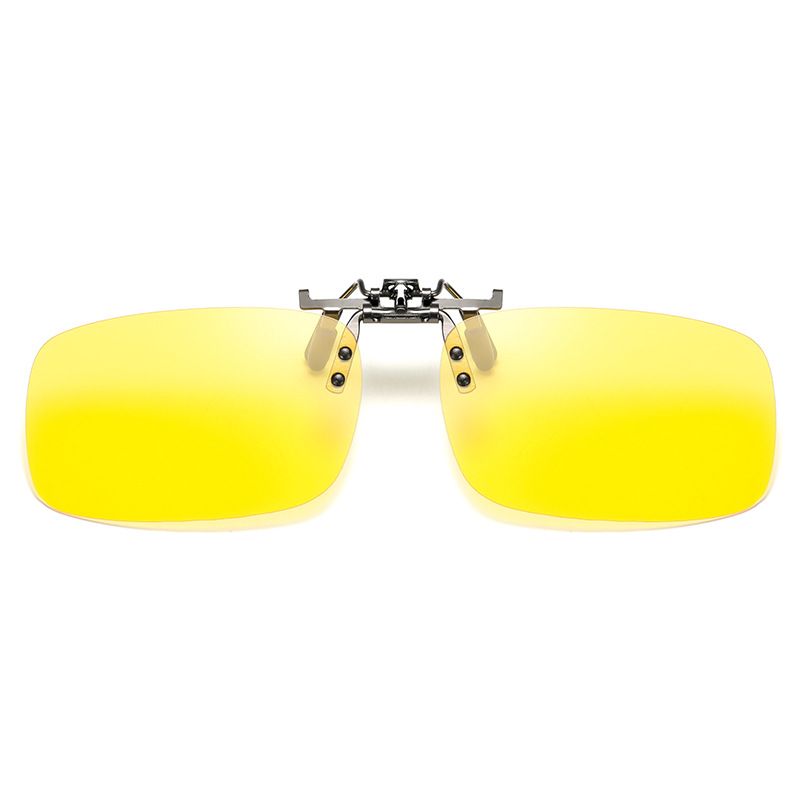 Quadratische polarisierte Clip-On-Metall-Klapp-Ultraleicht-Sonnenbrillen für Fahrer und Angler_voghion.com