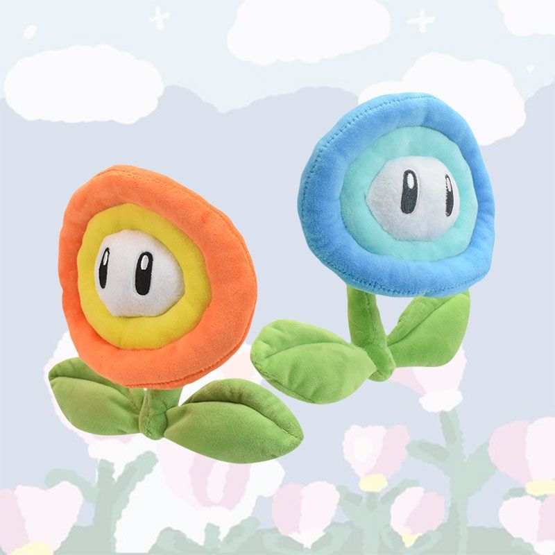 Plush Orange New Mario Flame Blue Ice Sunflower Soft 18cm Toy_voghion.com