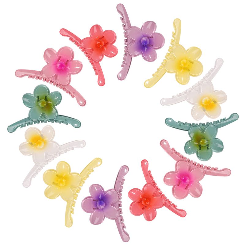 Fermaglio per capelli a forma di squalo con grande fiore a croce Plumeria Premium estivo - Accessorio per capelli con chignon posteriore_voghion.com