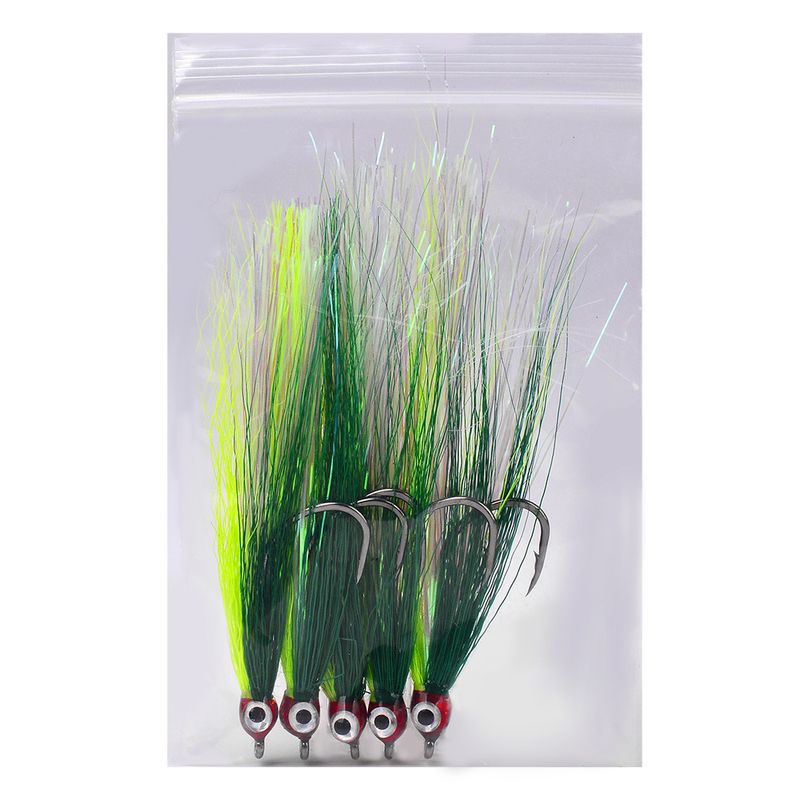 Bionic Lure Anchor Feather Hair Tying Single Barbed Fish Hook Gear Accessoires Vissen_voghion.com