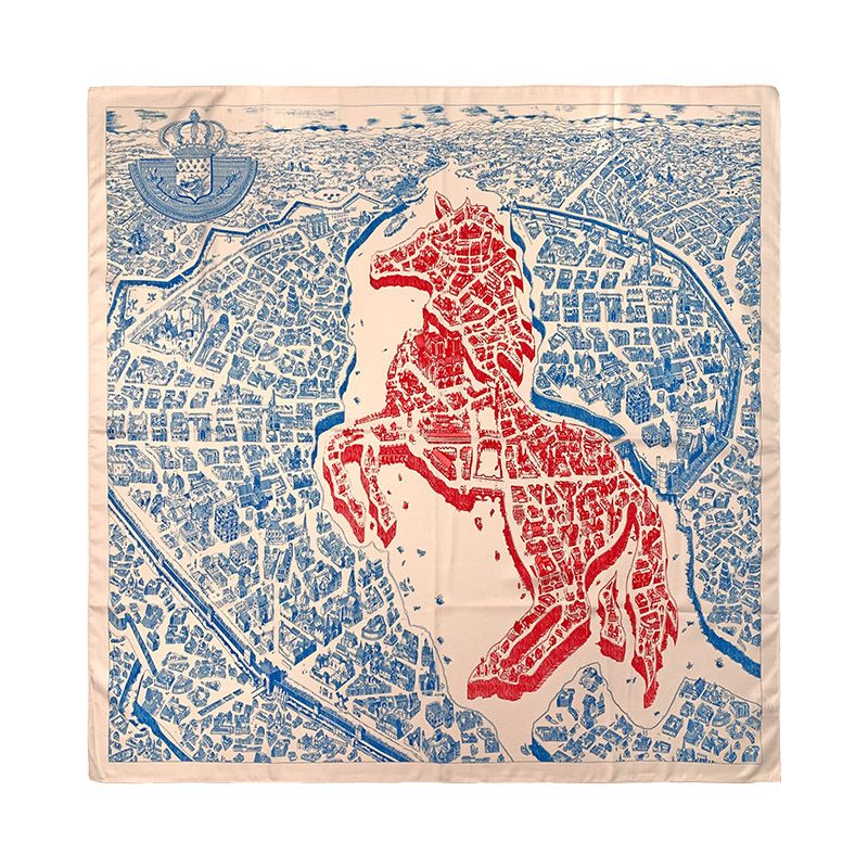 City Of Steeds Suzy Bedrucktes Seidentuch (90 cm) im gleichen Stil, klein, für Damen, Sonnenschutz, großes quadratisches Kopftuch_voghion.com