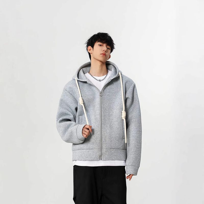 American Style College Cheanfit Cardigan Sweatshirt For Men Spring And Autumn Couple Trendy Brand High-end Cool Jacket_voghion.com