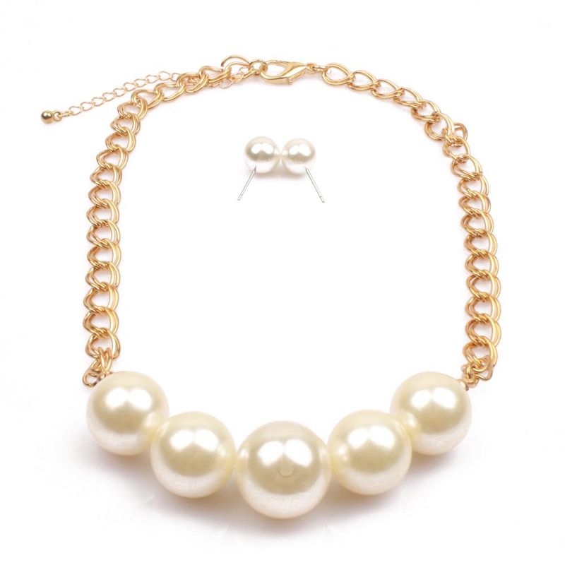 Cross Border Simple Pearl Feminino Curto Clavícula Corrente Europeia E Americana Moda Simples Atmosférica Pérola Colar_voghion.com