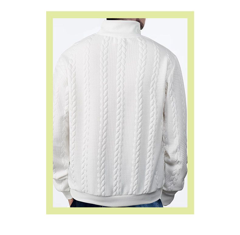 Herren-Sweatshirt mit halbem Reißverschluss – Leichter Kapuzenpullover mit Stehkragen, locker sitzendes, langärmliges Freizeitoberteil für Herbst und Frühling_voghion.com