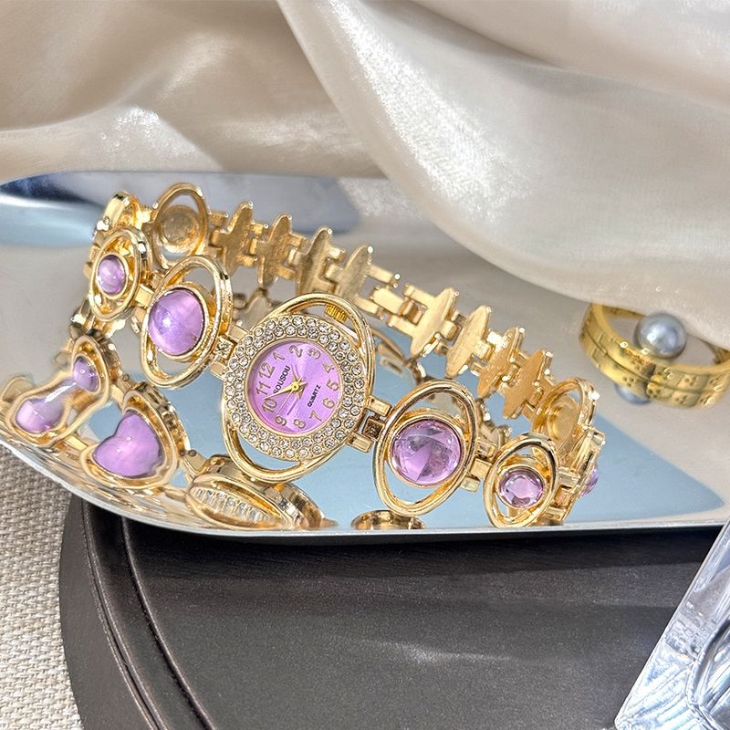 Orologio da donna alla moda, digitale, di lusso, con pietra, semplice, con decorazione a forma di nebulosa, per lavoro quotidiano, compleanno, anniversario, regalo di San Valentino_voghion.com