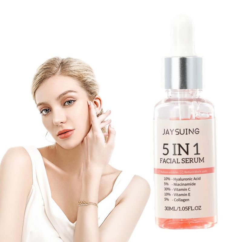 5 In 1 Hyaluronic Acid Face Serum Moisturizing Vitamin C collagen Lightning Facial Serum Shrink Pores Skin Care_voghion.com