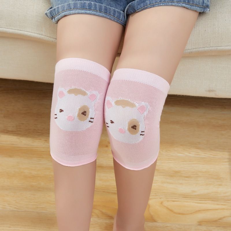 Summer non-slip spot pink cat cotton thin cartoon anime baby children knee socks_voghion.com