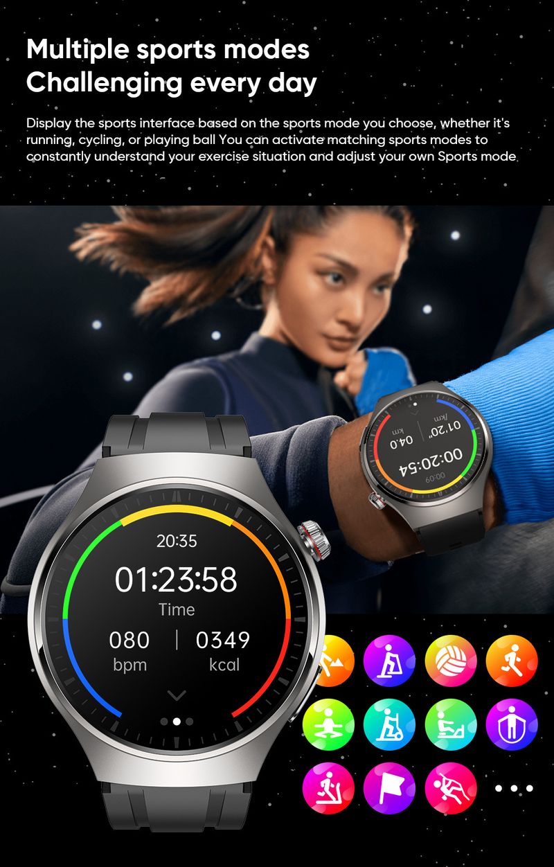 1,43 inç HD AMOLED Ekranlı Akıllı Saat Kalp Atış Hızı EKG Uyku İzleme Çağrı Egzersiz_voghion.com