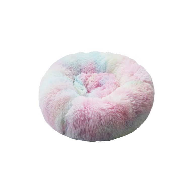 Removable And Washable Zippered Round Plush Bed All-Season Dog Cat Pet Mat_voghion.com