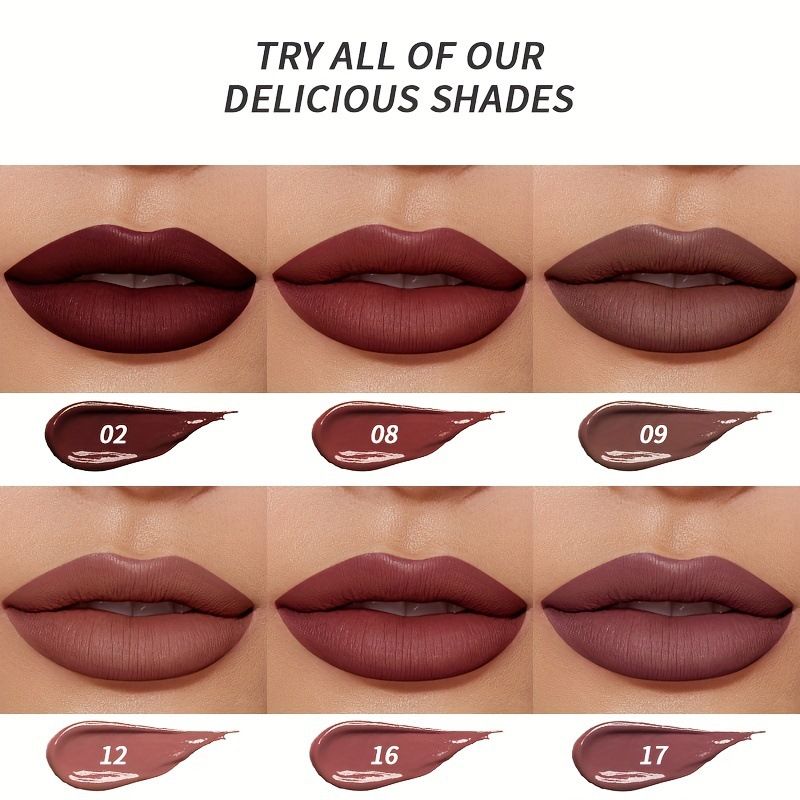 USHAS6 Liquid Glaze Dames Lip Colour Lipstick Non Stain Cup Matte_voghion.com