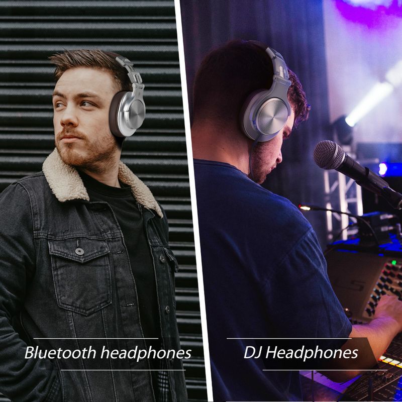 Oneo dio A70 Fusion Wired + Wireless Bluetooth 5.2 Headphones For Phone With Mic Over Ear Studio DJ Headphone Recording Headset_voghion.com
